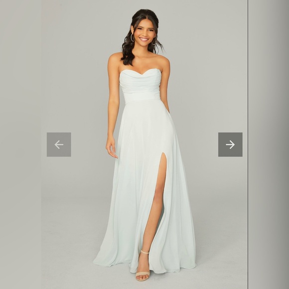 Mori Lee Dress; Sage; Style 21766; Size 18 Street Size 14; ONLY WORN ONCE - Picture 1 of 12